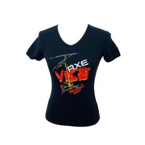 Axe Body Spray Girl’s Size Medium Promotional Shirt Tom Apparel Group Black